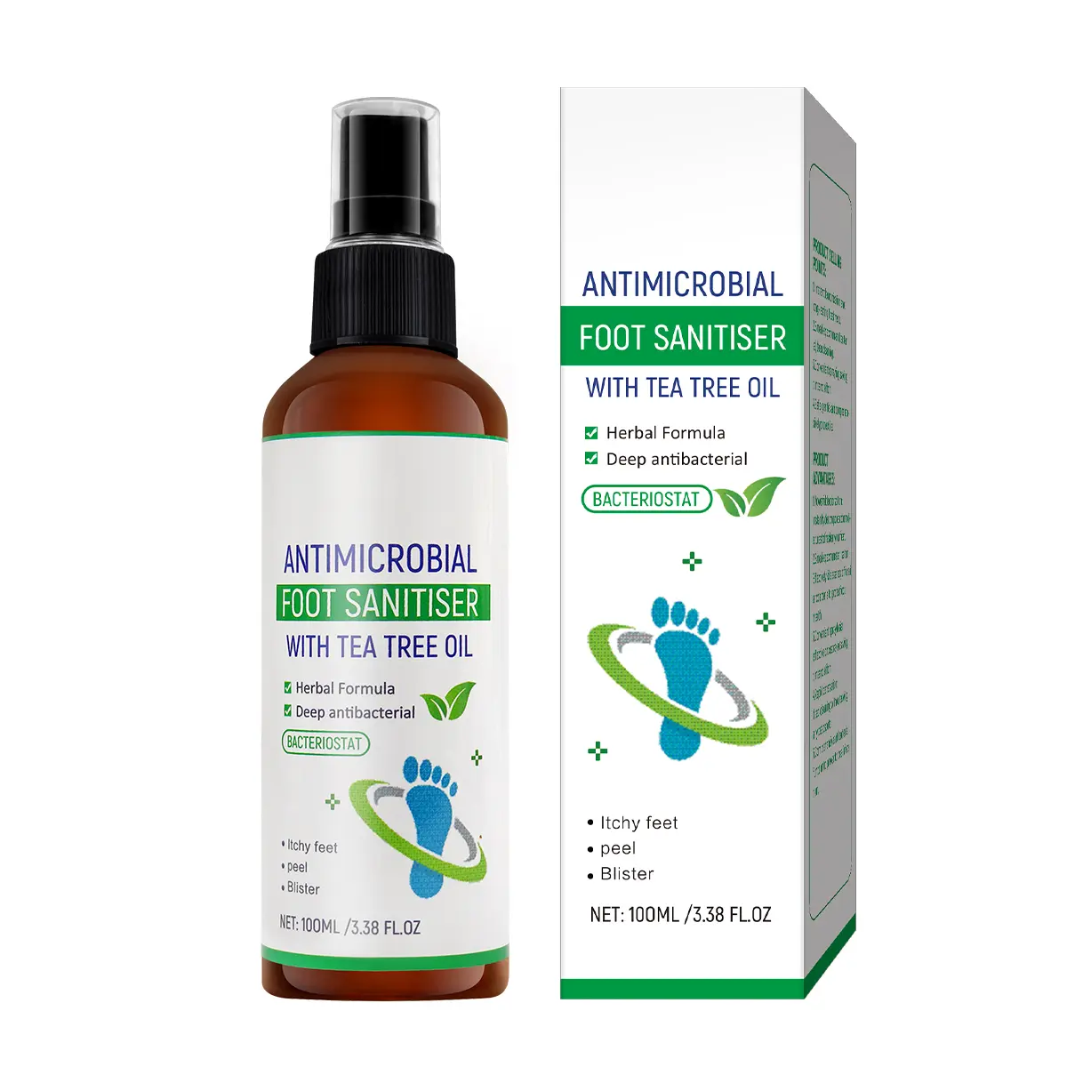 Tea Tree Oil Foot Refreshing Spray, Soothes Itchy & Dry Foot Skin
