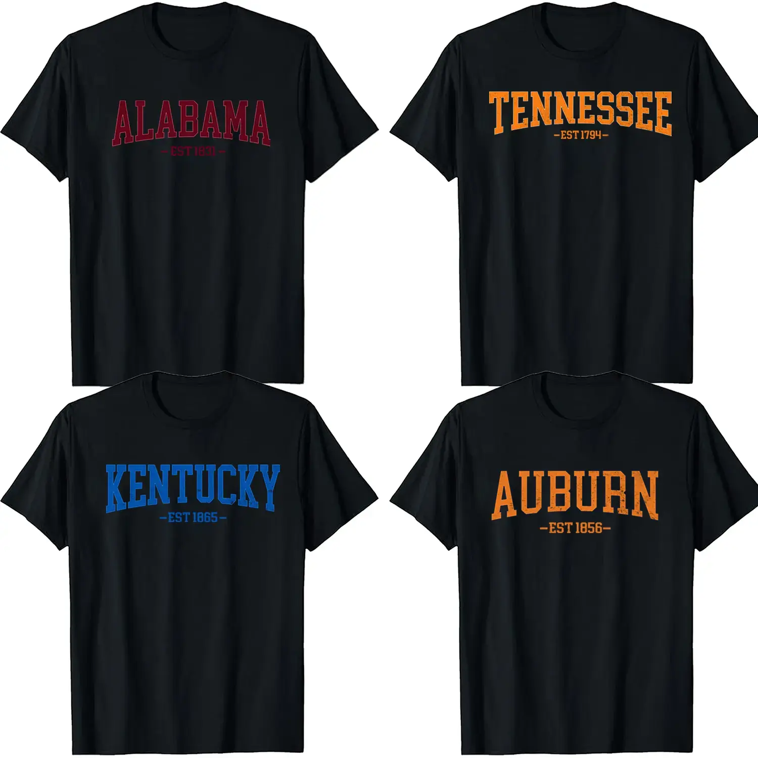 Vintage Varsity State T-Shirt Distressed Athletic Style Unisex Graphic Tee Casual Outfit for Students Campus Wear, Gift for Friends & Family on Back to School & Holidays, Menswear Womenswear, Gift For Fans