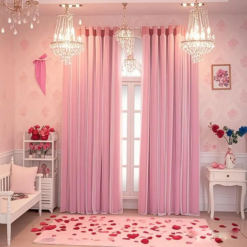 Double Layer Curtain, 2 Counts/set Integrated Fabric & Sheer Curtain, Light Luxury Style Home Decorative Curtain for Bedroom, Floor-to-ceiling Windows and Bay Windows, Window Curtains