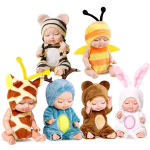 Rebirth doll simulation baby sleeping doll girl play house toy birthday gift doll mini girl birthday gift baby toy