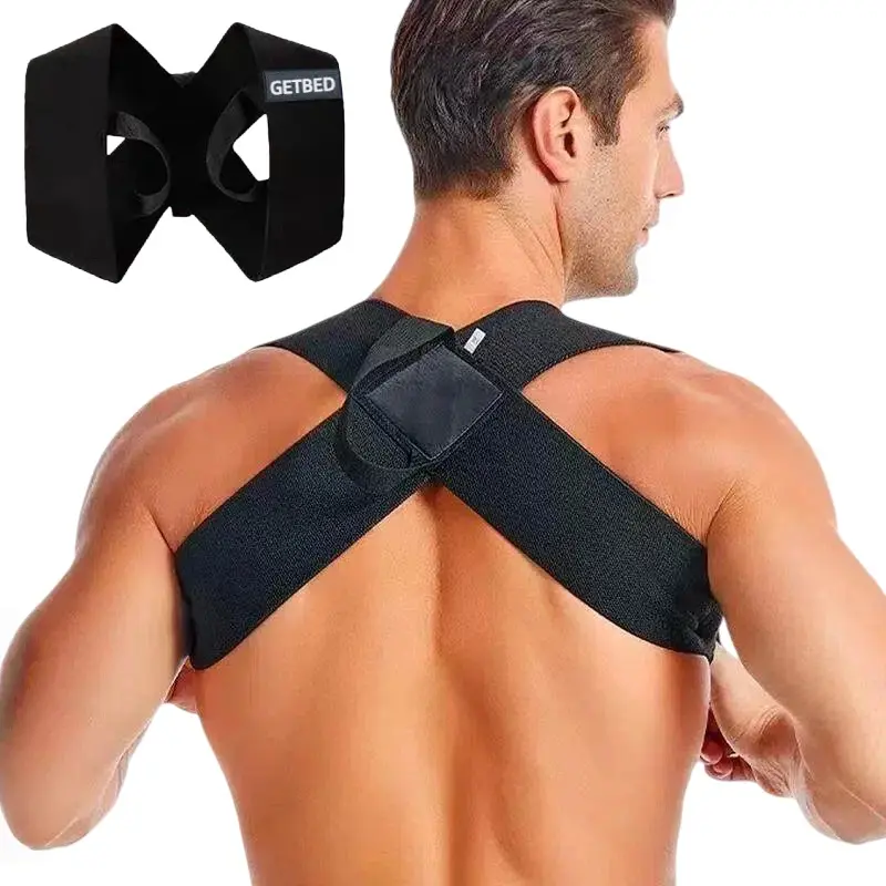GETBED Shoulder Straps - Posture Support Straps for Men & Women- Straight Back Support,Elastic Back Support, Use at Home or in Office(S-XXL) , Fix Rounded Shoulders