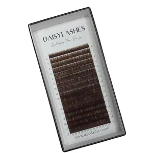 DaisyLashes Brown  L curl 0.07mm mixed length tray 6-13