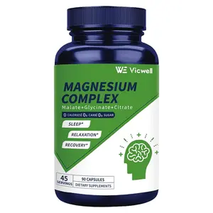 VICWELL 1530mg Magnesium Complex Healthcare Supplement - Brain Fog Relief, Overthinking Reduction, Calm Mind, Stress Relief, Sleep Comfort, Digestion, Muscle & Energy Support