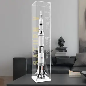 Acrylic Display Case for Lego 92176 NASA Apollo Saturn V (Display Case ONLY, the Model NOT Included)