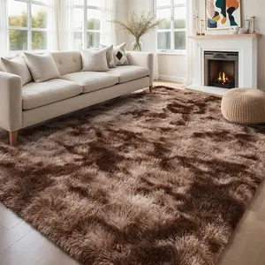 [Black Friday] Large Fluffy 8x10 Area Rugs for Living Room Bedroom,Tie-Dyed  Thick Shag Throw Rug,Big Soft Shaggy Bedside Non-Slip Plush Dorm Nursery Kids Carpet, 5x8, 6x9, 8x10 Feet, Grey, Pink, Blush,Brown,Orange, Green, Blue