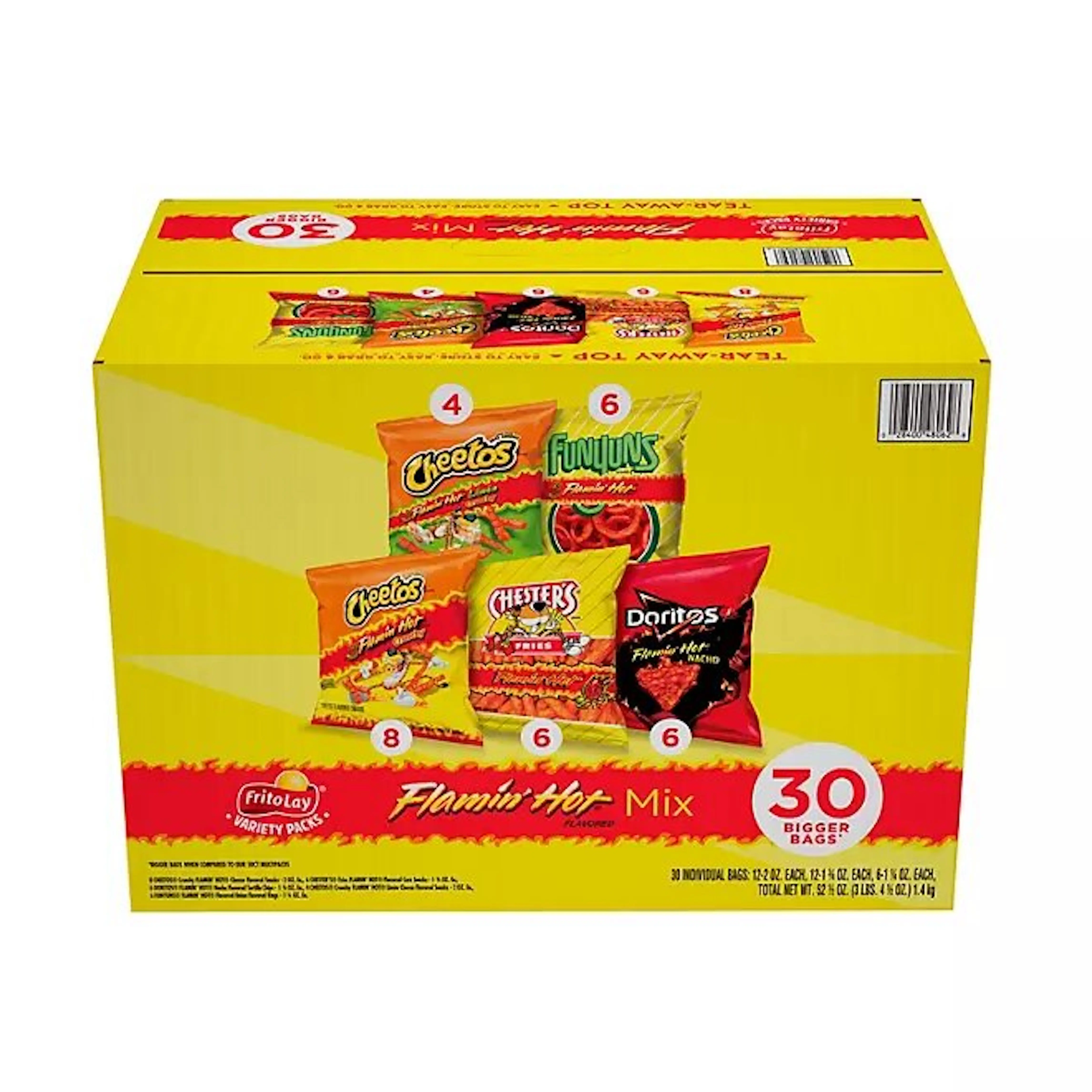 Frito-Lay. Flamin' Hot Mix Variety Pack 5 Flamin' Hot Flavored Crunchy Snack (30 pk.)