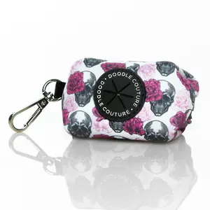 Skulls and Roses Poop Bag Holder