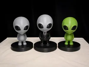 70mm Miniature Figurine 3-Pack - Grey, MIB, Green Designs - Area 51 Collectible Home Desk Decor Statue Miniature