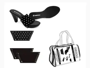 Onesole Interchangeable Chic Black Heel Shoe w/ Crystal Tops