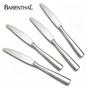 Barenthal Couture Dinner Knives Set of 4, Premium 18/10 Stainless Steel Flatware, Mirror Finish Silverware Tableware for Everyday Dining & Entertaining
