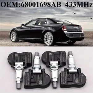 1Pcs/4Pcs TPMS/TIRE PRESSURE SENSOR OEM#68001698AB #433MHz For #DODGE:CHARGER(2008) MAGNUM(2008) #CHRYSLER:300/300C(2004-2011) VOYAGER(2007-2010) #JEEP:CHEROKEE(2006-2008) PATRIOT(2015-2017) #LANCIA:VOYAGER(07-10), Battery Life More Than 8 Years.