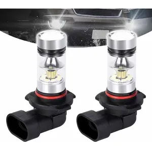 [AUTEY]2PCS 9005/9006 LED Headlight Bulbs High Low Beam Headlights, 6500K 12V Fog Light Bulbs Daytime Running Lights Daylight Front Light Replacement Kit for Most Cars,Trucks,SUVs,RVs(White) headlight fog light bulb hb4 h11
