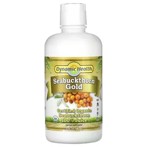 Dynamic Health Seabuckthorn Gold, Certified Organic Seabuckthorn 100% Juice, 32 fl oz (946 ml)
