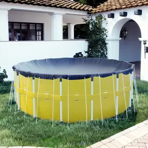 ColourTree 15' Premium Round Blue Winter Pool Cover - Safety Heavy Duty, Waterproof, UV Resistant Design with Easy Installation (Cover Size: 19' /4 f t.Overlap) - (We Custom Size)