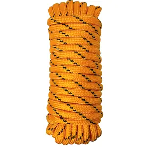 Braided Polypropylene Rope Nylon Rope Mix Thick Heavy Duty Ropes 1/2 inch 100ft High Strength  for Clothesrope Camping Hiking and Other Outdoor Activities Orange 100ft