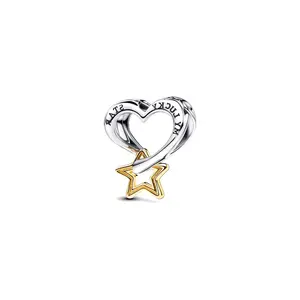 Lucky Star & Heart Charm,Jewelry Accessories,Bracelet Pendant