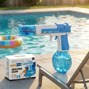 LED Electric Fountain Water Toy with Flame Effect, Rechargeable, Safe Outdoor Summer Pool Party Toy for Kids, Perfect Summer Gift