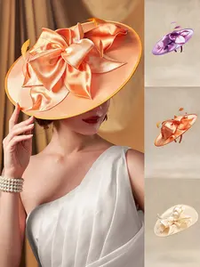 1PC Fascinators Hats for Women Flower Mesh Feathers Wedding Cocktail Bride Headband for Derby Hat Tea Party Carnival, Halloween Accessories