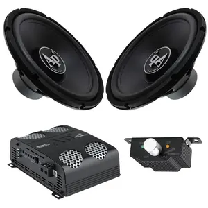 Audiopipe Pro 15" 500W 4-Ohm Subwoofer pair + 1500W Class D Full-Range Amp Combo
