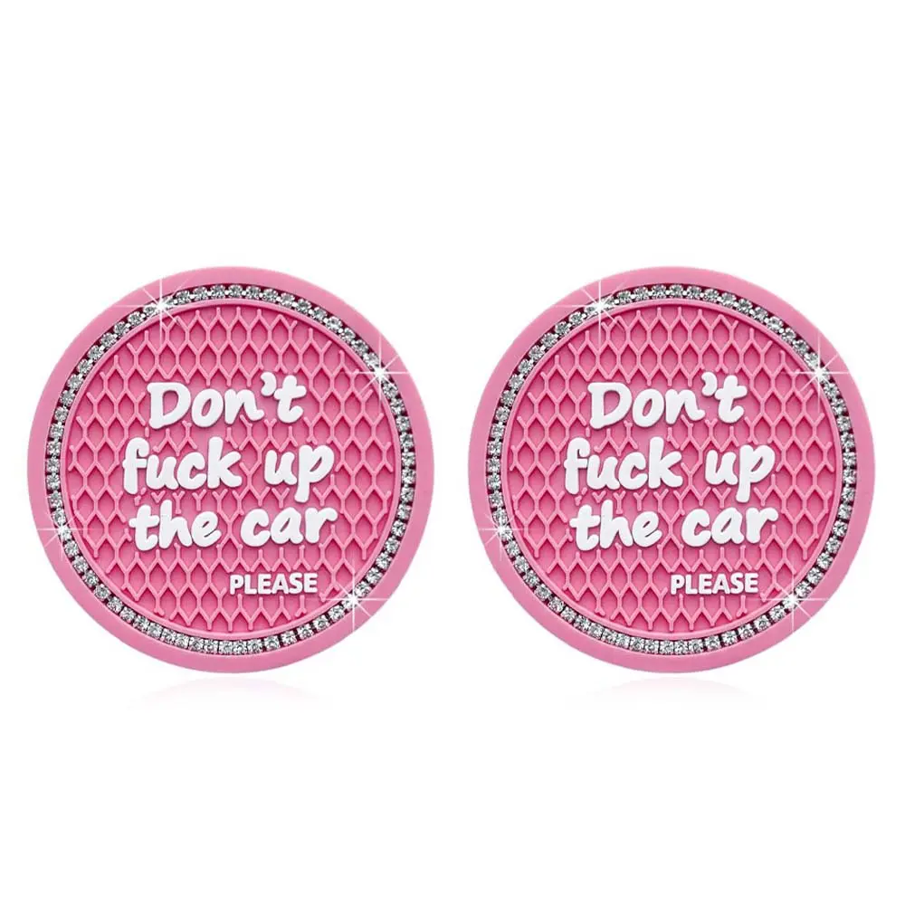 Car Cup Holder Coaster, 2 Counts Anti-slip Car Cup Holder Pad, Universal Car Interior Decorative Accessories for Women & Girls