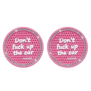 Car Cup Holder Coaster, 2 Counts Anti-slip Car Cup Holder Pad, Universal Car Interior Decorative Accessories for Women & Girls