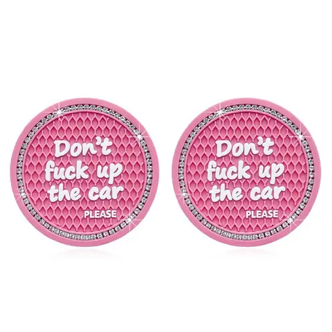 Car Cup Holder Coaster, 2 Counts Anti-slip Car Cup Holder Pad, Universal Car Interior Decorative Accessories for Women & Girls, Vehicle Interior Accessories
