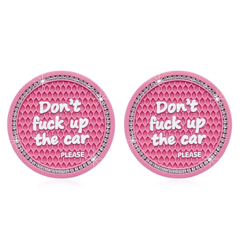 Car Cup Holder Coaster, 2 Counts Anti-slip Car Cup Holder Pad, Universal Car Interior Decorative Accessories for Women & Girls, Vehicle Interior Accessories