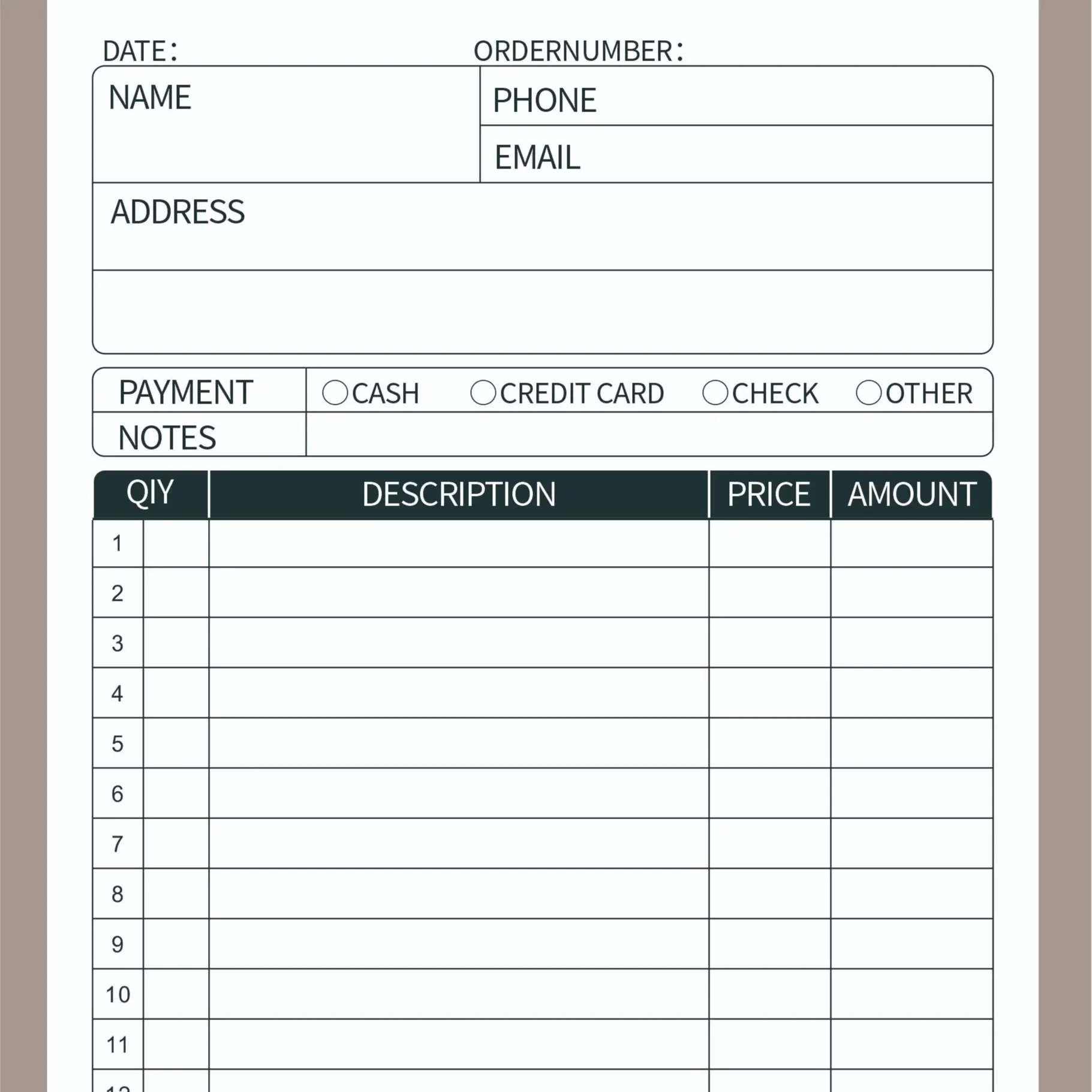 Sales Order Books,2 Part Carbonless Sales Invoice Book for Small Business,5.5 x 8.3 inches,Receipt Book with Cardboard(50 Sets)
