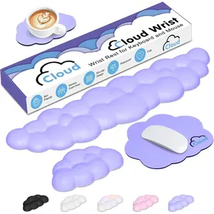 Cloud Wrist Rest Keyboard Palm Rest with Non-Slip Base for Computer Gaming Wrist Rest,  Cloud Arm Rest Keyboard Wrist Pad Purple