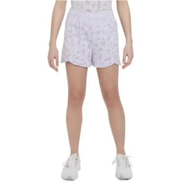 Nike Girls Dri-FIT Breezy High-Waisted Dual Layer Training Shorts Loose Fit (US, Alpha, Large, Regular, Oxygen Purple 536)