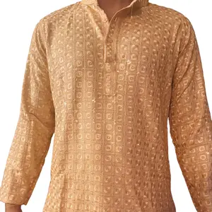 Mens and children Chicken curry Kurta set in various colors and sizes- Mens wear