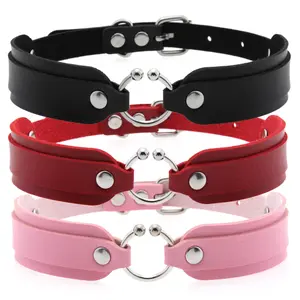Holloween Bondage Leather Choker Necklaces Women Men Hip Hop Rock Punk Goth Collar Harajuku Emo Festival Jewelry