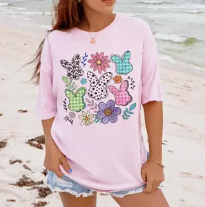 Colorful Easter Design Sweatshirt or T-Shirt, DTG Printed