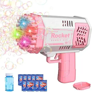 Mini Bubble Machine Gun for Toddlers - Light-Up Bubble Maker Blower, 4000+ Bubbles Per Minute, Perfect for Boys & Girls at Outdoor/Indoor Parties