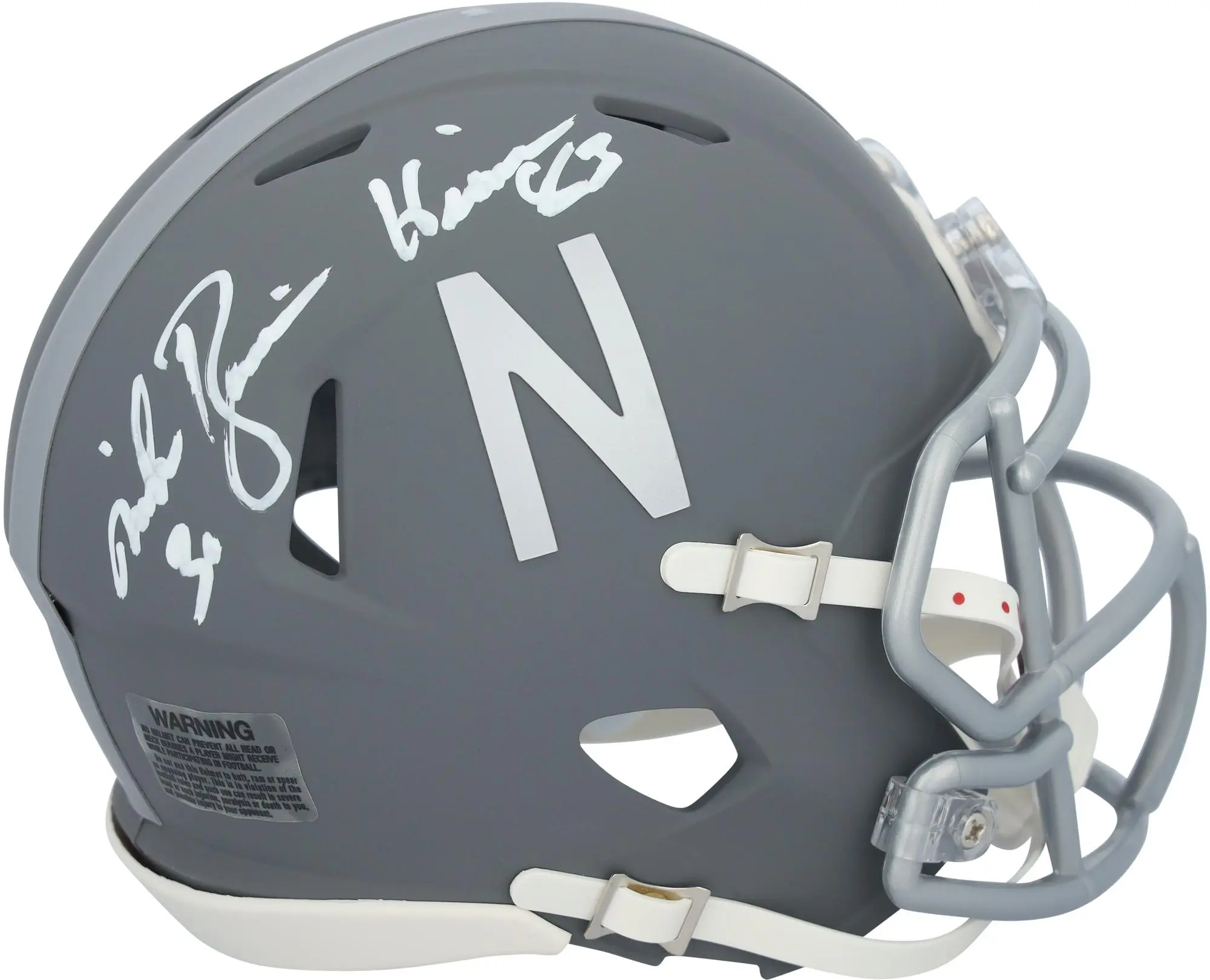 Mike Rozier Nebraska Huskers Autographed Slate Riddell Speed Mini Helmet with "83 Heisman" Inscription - Fanatics Authentic Certified