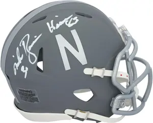 Mike Rozier Nebraska Huskers Autographed Slate Riddell Speed Mini Helmet with "83 Heisman" Inscription - Fanatics Authentic Certified