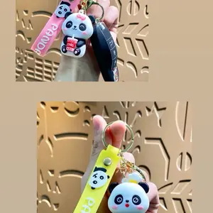 Panda Love Keychain - Adorable Panda Design with Colorful Strap for Keys and Accessories