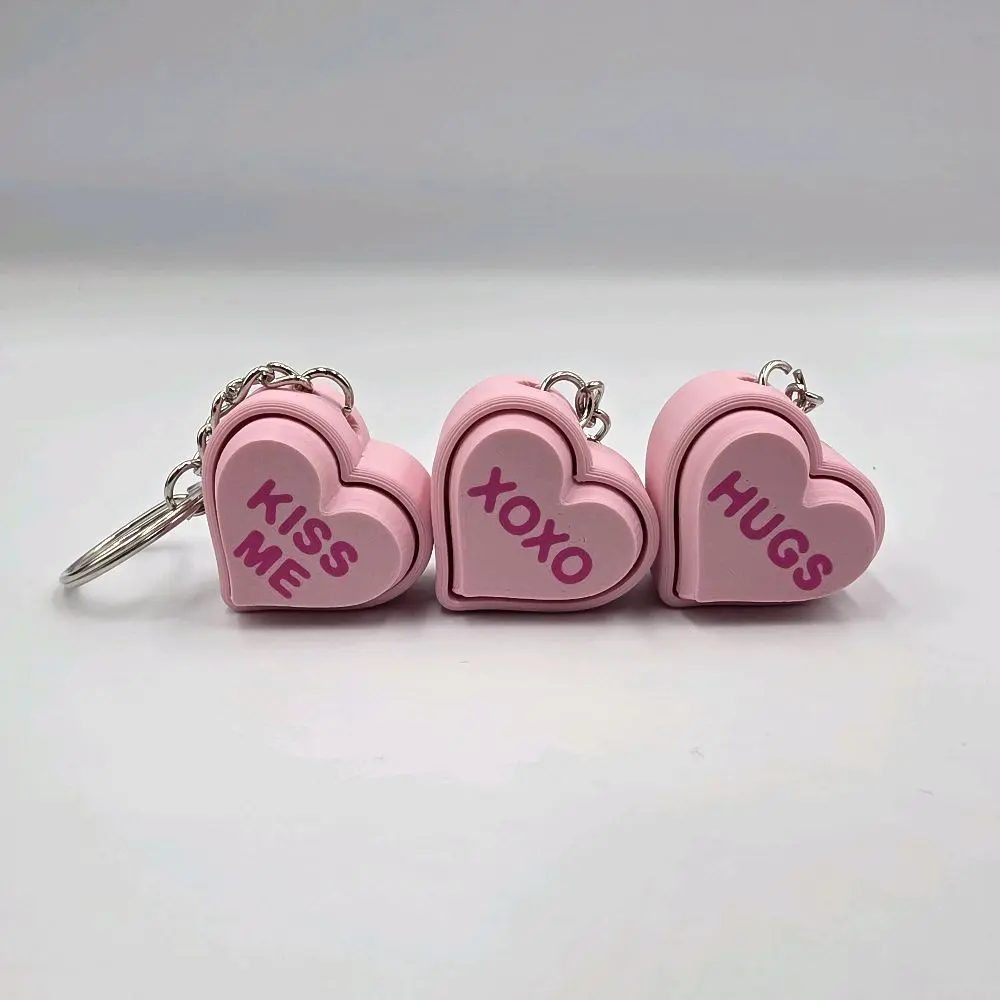 Cute Heart Keychain | 3D Printed Fidget Clicker