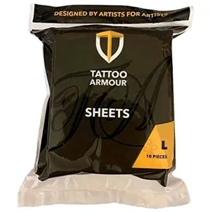 Tattoo Armour Large 10pk Aftercare Sheets 29.7cm x 40cm.