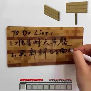 Sign Fridge Magnets Message Erasable Minecrafter Board Funny Refrigerator Acrylic Reminder Decoration Toy Magnetic Stickers