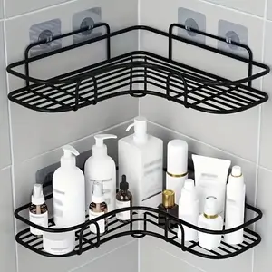 Corner Bathroom Shelf Set, Outdoor Storage Box Cabinet Rack, No-Drill Triangle Organizer for Bathrooms & Kitchens, 1 Piece/2 Pieces, Bathroom Decor Supplies