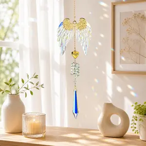 Retro Angel Wing  Suncatcher,  Rainbow Maker Prism,  Decoration for Window Garden Office, Ideal  for Mom, , and Loved Ones