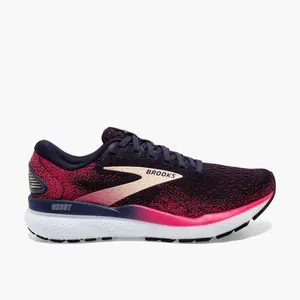 Brooks Women's Ghost 16 Running Shoes 422 - Peacoat, Raspberry, Apricot - Ideal for Running and Casual Wear