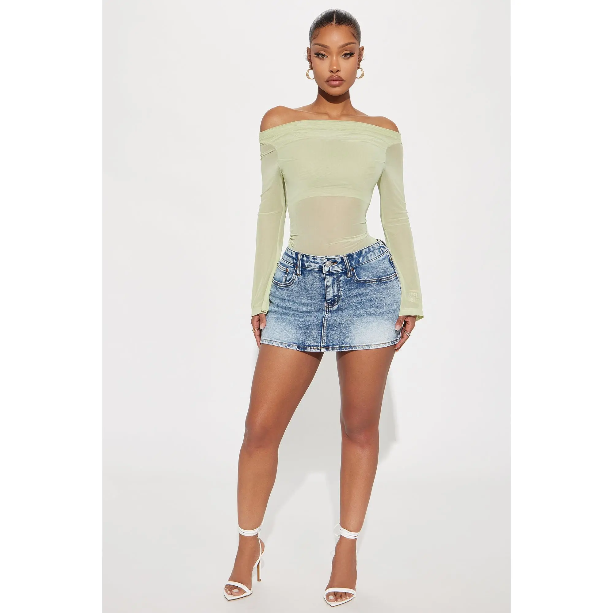 The OG Denim Micro Mini Skirt - Light Wash The OG Denim Micro Mini Skirt - Light Wash