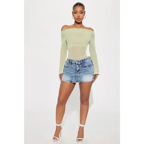 The OG Denim Micro Mini Skirt - Light Wash