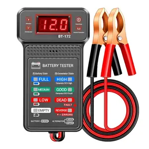 12V Car Battery Tester with LCD Screen & Indication, Universal Car Voltmeter & Alternator Charging System Analyzer, Fast Response Digital Battery Load Monitor Indicator for Vehicles