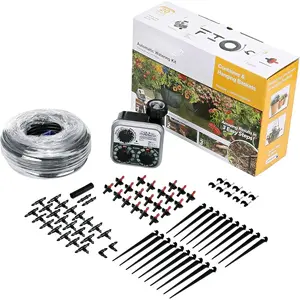 R560DP Drip Watering System, Automatic Drip Irrigation System with Timer for Containers and  Baskets, Waters up to 20 , Includes 20 Drippers, Black