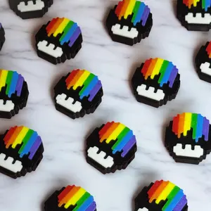 Rainbow Mushroom Kandi Beads