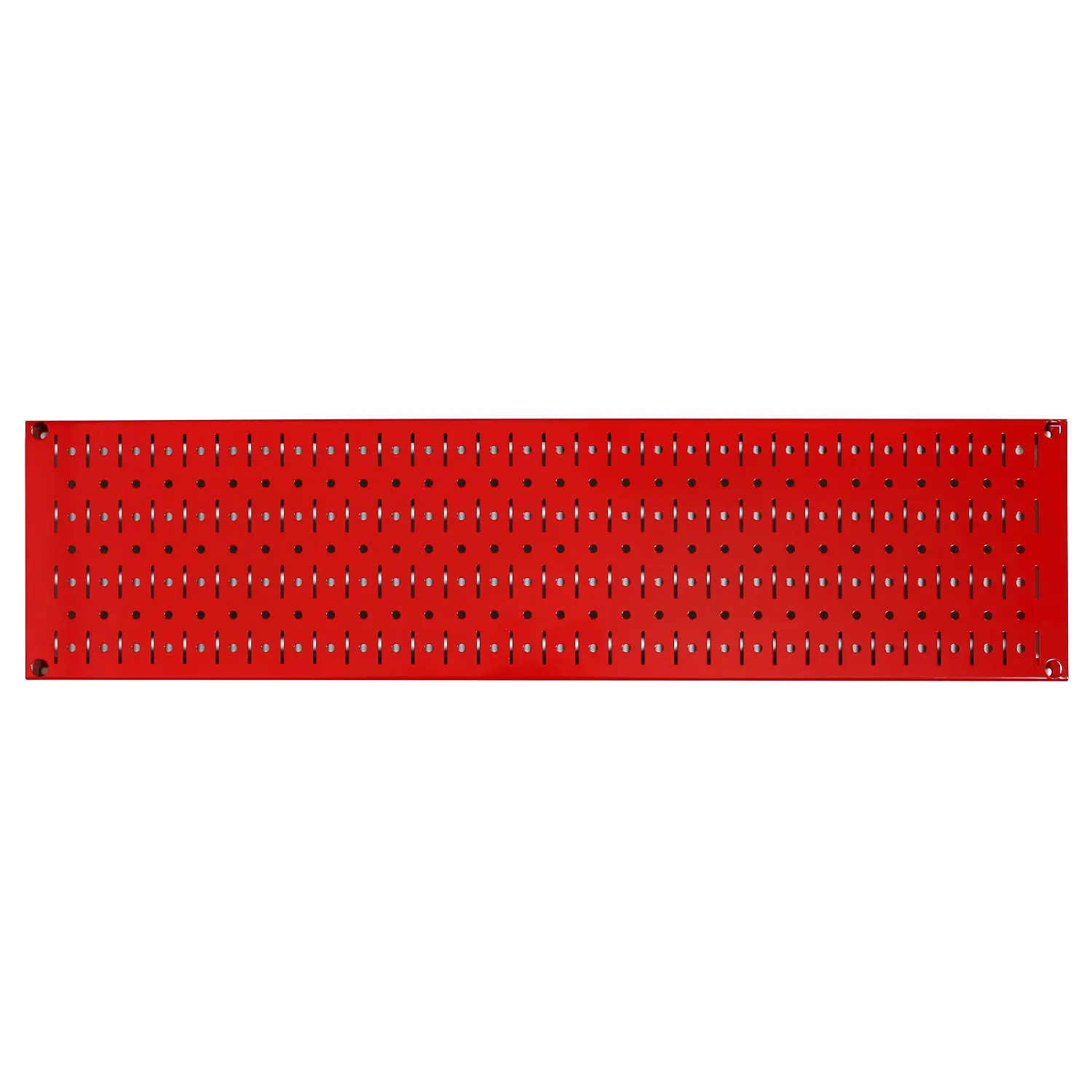8in x 32in Horizontal Red Metal Pegboard Tool Board Panel