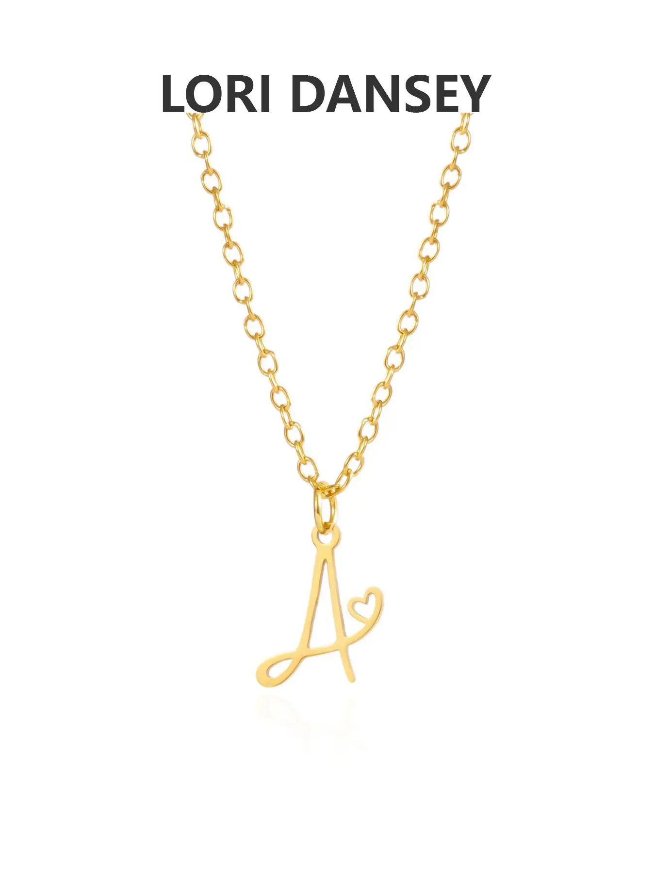 Heart Letter Necklace, Handwriting Pendant, Romantic Gift for Valentine's Day, Elegant Lockbone Chain, All Season Jewelry